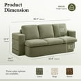 thumbnail image 2 of ATHOPE 80" Loveseat, 4 in 1 Convertible Sofa Bed, Boneless Fluffy Cloud Couch with Wide Arms, Folding Upholstered Sleeper Sofa for Living Room Small Space, No Assembly Required, Green, 2 of 5