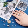 thumbnail image 3 of 16 Sets DIY Cuff Ring Making Kit Size 7 3 4 Open Cuff Ring Bezel Tray 304 Stainless Steel Finger Ring, 3 of 9
