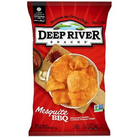 (BEST BY JUN 09 25) Mesquite BBQ Kettle Chips, 8oz, 12 Ct