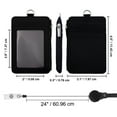 thumbnail image 4 of GOGO Badge Holder with Zip, Slim PU Leather ID Badge Card Wallet Case with 20" Neck Lanyard and Retractable Badge Reel-Blue5PCS, 4 of 6