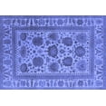 thumbnail image 1 of Ahgly Company Machine Washable Indoor Rectangle Oriental Blue Traditional Area Rugs, 2' x 5', 1 of 4
