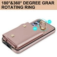 thumbnail image 5 of Allytechgroup Wallet Case for Samsung Galaxy A14 5G, RFID Blocking Crossbody Shoulder Strap Hand Wrist Cards Holder Ring Stand Bumper Drop Protection Phone Case for Girls Women, Rosegold, 5 of 9
