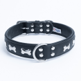 thumbnail image 2 of ROTTERDAM BONES Leather Dog Collar Single- Row Bones, 2 of 3