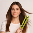 thumbnail image 3 of Almost Famous California Digital Flat Iron, Next-Gen PTC heater, Sparkling tourmaline protects hair, Floating plates, auto-shutoff, Digital Adjustable temperature, Worldwide voltage, Yellow, 3 of 9