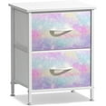 thumbnail image 7 of Sorbus 2 Drawer Bedside Nightstand End Table Bedroom Dresser, Pastel Colors Tie-Dye Sparkle, 7 of 7