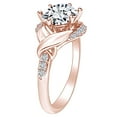 thumbnail image 2 of AFFY 2.08 Carat Oval Shape Moissanite & Natural Diamond Engagement Ring 14K Solid Rose Gold Ring Size-6.5, 2 of 2