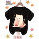 thumbnail image 1 of Camiseta infantil con estampado de gato bebiendo té Boba. Algodón suave y transpirable. Cuello redondo y manga corta. Ideal para salidas de verano., 1 of 6
