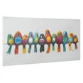 thumbnail image 1 of Yosemite Home Decor 'Birds on a Wire I' Fabric Canvas in Multi-Color, 1 of 3