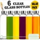 thumbnail image 1 of Botellas de agua de vidrio Brieftons, transparentes, 18 oz, 500 ml, paquete de 6 con tapas, 1 of 9