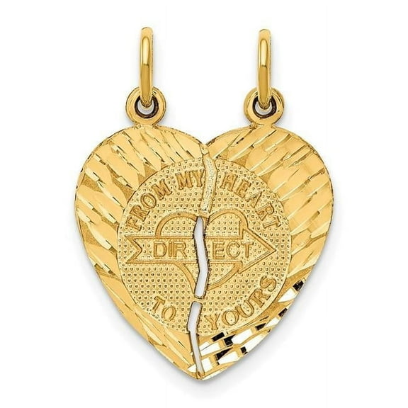 14k Yellow Gold Break-apart FROM MY HEART DIRECT TO YOURS Charm