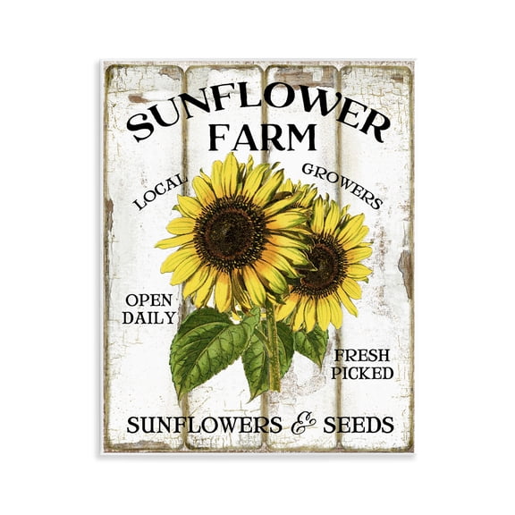 Stupell Industries Cottage Antique Sunflower Farm Seeds Wall Plaque Art, 11 x 14, by Creatif Belle