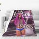 thumbnail image 2 of Manta de franela ultra suave y acogedora de Sasha Banks para picnic para niños, niñas y adultos, mantas ligeras y esponjosas para sofá, cama, sofá, sala de estar, 2 of 6