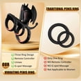 thumbnail image 5 of 2-in-1 Penis Ring with 10 Vibrating Mode,Remote Control 3 Rings Design Silicone Penis Vibrator,Male Audlt Sex Toys for Couple-Black, 5 of 7