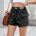 thumbnail image 5 of ClodeEU Women's High Waisted Cargo Jeans ,Casual Denim Pants with Pockets Gray,Womens Plus M, 5 of 7