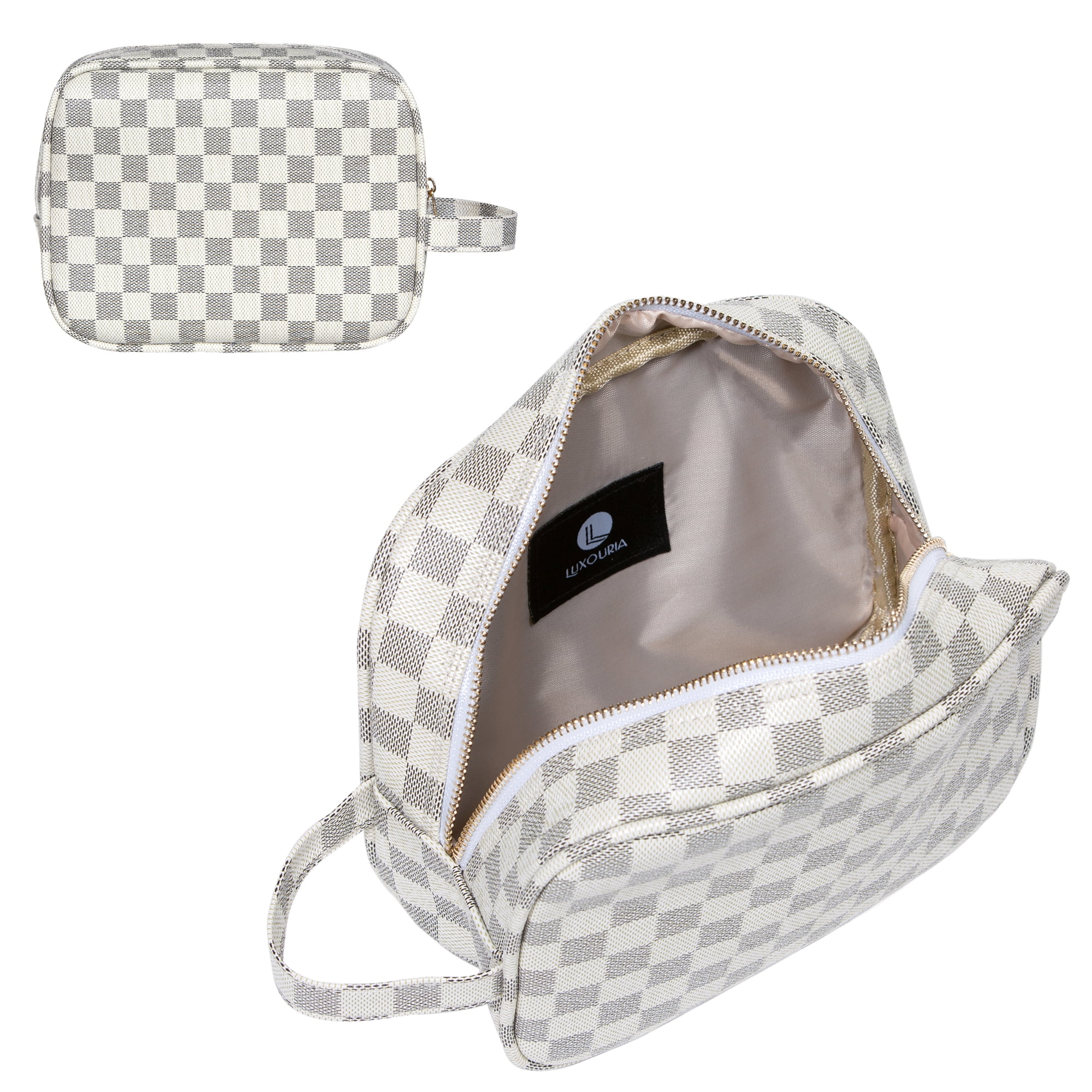 luxury travel makeup bag