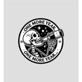 thumbnail image 5 of Skeleton Drinking Wine One More Year Women's Vivid White Crew Neck Short Sleeve Crop Tee-Medium, 5 of 6