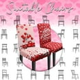 thumbnail image 3 of Valentine Chair Covers Set of 4 Valentines Heart Chair Back Covers Valentine Dining Chair Covers for Party Kitchen Removable Valentines Decorations, 3 of 6