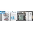 thumbnail image 1 of Termómetro digital inalámbrico con alarma para congelador, refrigerador, hogar, interior y exterior, 2 sensores pies, 1 of 5