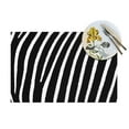 thumbnail image 4 of ZNDUO Placemats, 1 PCS Heat Resistant Stain Resistant Woven PVC Insulation Placemats, Durable Washable Elegant Table Mats for Dining-Zebra Stripes, 18"x12", 4 of 6