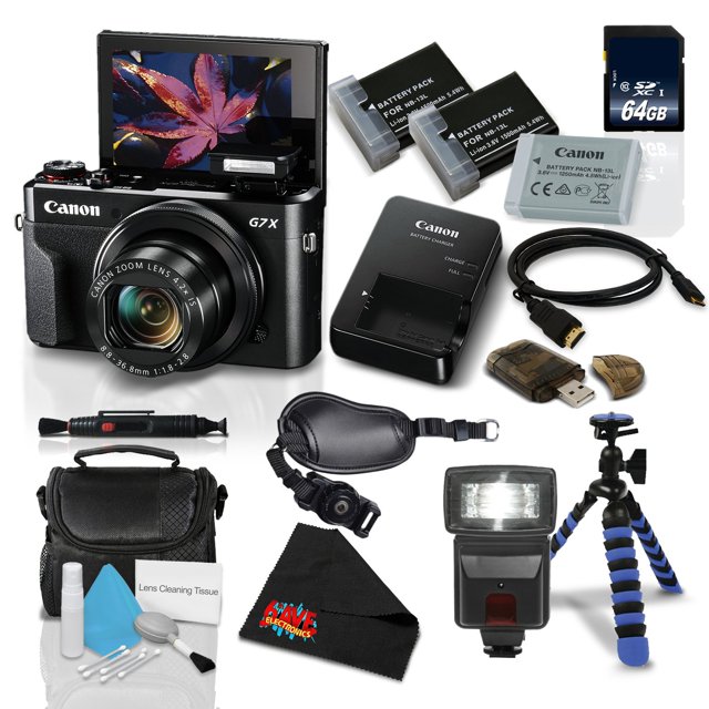 Canon PowerShot G7 X Mark II Digital Camera 20.1MP Bundle 64GB Kit Accessories (International Model)
