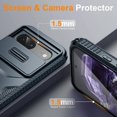 thumbnail image 4 of KOMI for Google Pixel 8a Case with 1 Screen Protector, Built-in Slide Camera Cover, Military Grade Drop Protection, Heavy Duty Rugged Shockproof Protective Phone Cover, Blue, 4 of 5