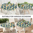 thumbnail image 7 of Round Tablecloth with Elastic Edge, Daisy Print for Kitchen or Patio Use, Water-Resistant Fabric, Fits 44-52 Inch, 7 of 7