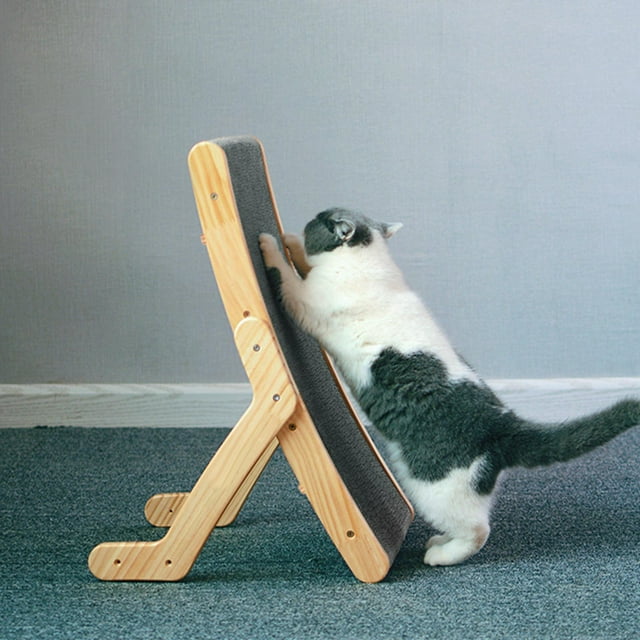 Chat Griffoir Lit Interactif Jouer Carton Planche à Gratter pour Intérieur 55cmx30cm
