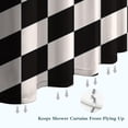 thumbnail image 6 of Black and White Checkered Pattern Shower Curtain 84"x72" ,Bathroom Decorative Shower Curtains Set with 12 Hooks,Modern Waterproof Washable Shower Curtain, 6 of 6