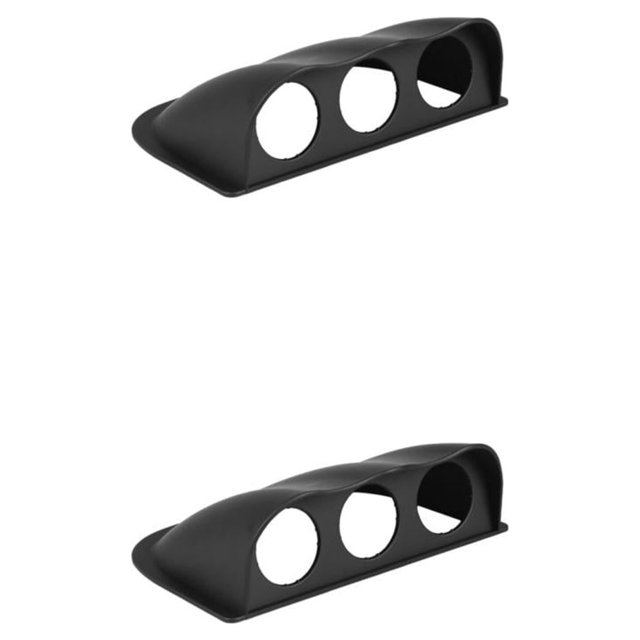 maskred Robuste et Durable Universel Jauge Triple de Tableau de Bord Capsule Noir Résistant à l'Usure Noir 2 Ensembles