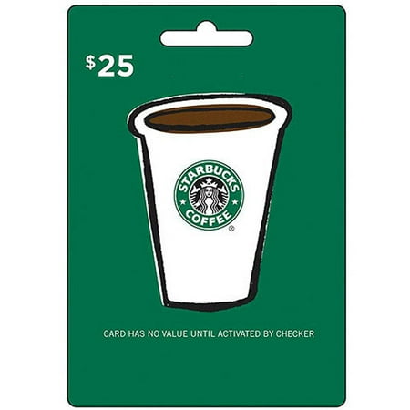 $25 gift card starbucks