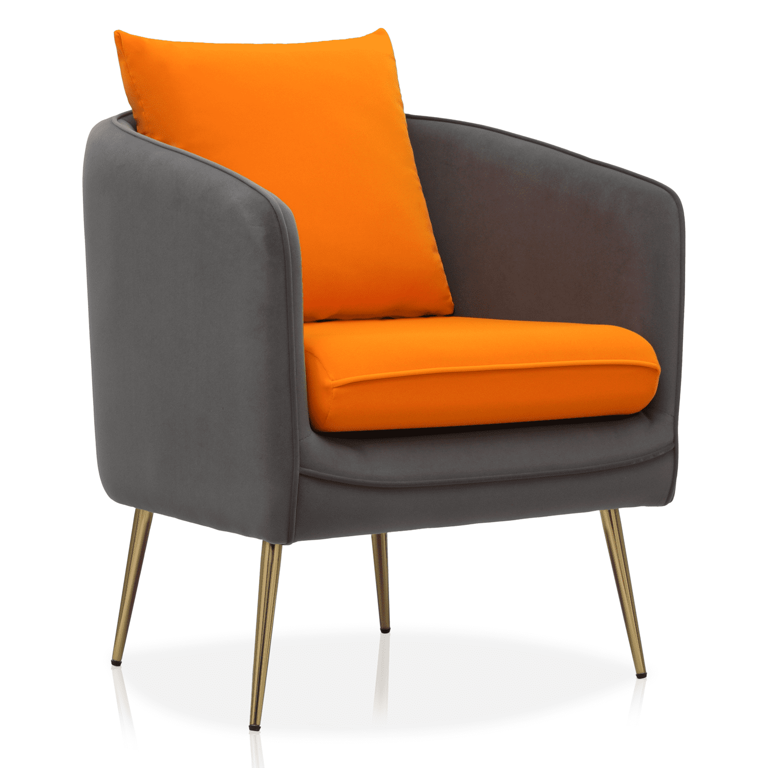 MoNiBloom Modern Barrel Chair Accent Armchair with Cushion for Living