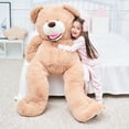thumbnail image 4 of IKASA Giant Teddy Bear Stuffed Animal Plush Toy,Large Jumbo Teddy Bear 63" Brown Huge Cute Soft Toys,Big Size Plushy Fluffy Fat Oversized Plushie,Gifts for Kids Girls Boys Girlfriend Children, 4 of 5