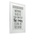 thumbnail image 3 of Stupell Industries Warning the Crazy is Real White Framed Print Under Glass, design by Lux + Me Designs, 3 of 9