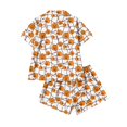 thumbnail image 4 of Matching Sets Women Clothing Matching Halloween-Themed 2026 Fall Holiday Short Sleeve Tops With Shorts Cute Lightweight Breathable Soft Pajama Set White M, 4 of 4