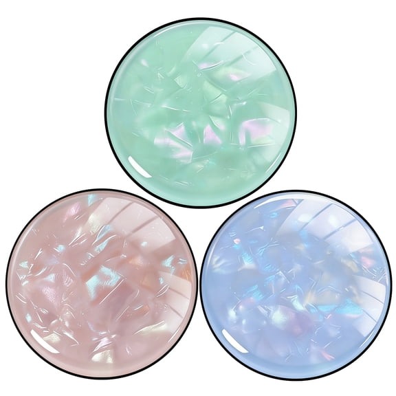 3 Pack Cell Phone Grip Stand with Expandable Kickstand (Not for Popsockets) - Glitter Rose Gold Green Blue