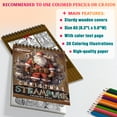 thumbnail image 3 of Netecom Steampunk Christmas Coloring Book Spiral Bound for Adults, A5 Wooden Cover, 30 Whimsical Coloring Pages of Retro-Futuristic Santa for Stress Relief and Relaxation, 3 of 6