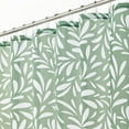 thumbnail image 6 of Long Decorative Leaf Print - Easy Care Fabric Shower Curtain with Reinforced Buttonholes, for Bathroom Showers, Stalls and Bathtubs, Machine Washable - 72" x 84" - White/Green, 6 of 6