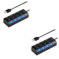 thumbnail image 3 of ZLight USB Hub 4/7 Port USB 1.1 Hub Splitter With ON/OFF Switch Multi USB C Hab Converter Adapter For PC Computer Accessories Black 4 holes 2Set, 3 of 6