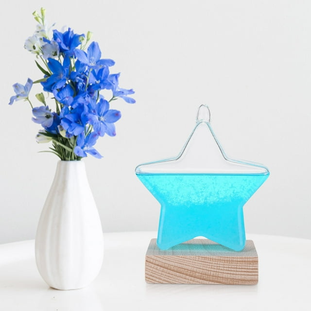 Fankiway Weather forecaster Glass Star Glass Bottle with Base Barometer On Home and office Decoration 150Ml