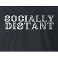 thumbnail image 2 of 9 Crowns Men's Unisex Graphic Tee Funny Socially Distant T-shirt (SociallyDistant-Navy, Large), 2 of 3