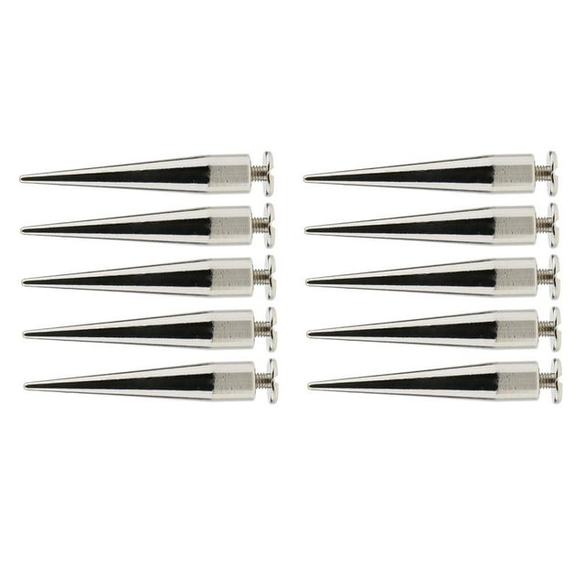 jifeng 10pcs Sliver Rivet Cone s Spots Screw Studs Rock DIY Leather Craft