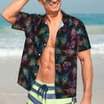 thumbnail image 4 of Picia Feathers And Butterflies Gentle Cotton Regular Fit Short Sleeve Casual Hawaiian Shirt for Men-XX-Large, 4 of 8