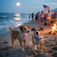 thumbnail image 7 of 2PCS Dual-Layer Design Patriotic Dog Bandanas Outfit,Large Summer Triangle Reversible Memorial Day Independence Day American Flag 4th of July Scarf for Big Boy and Girl Dogs Red White Blue, 7 of 7