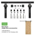 thumbnail image 1 of Barn Door Sliding Track Heavy Duty Roller Hardware Smooth Gliding System For Kitchen Closet Room Divider Doors ,Easy Install, 1 of 7