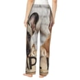 thumbnail image 3 of Goofa Cute Bulldogs Apply Printed Soft Pajama Pants for Women, Wide Leg Comfy Casual Lounge Yoga Pants-Medium, 3 of 9