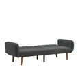 thumbnail image 3 of Weston Home Fosnavag Upholstered Convertible Futon Sofa Bed with USB, Dark Grey Linen, 3 of 7