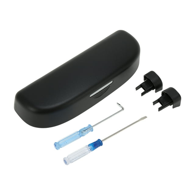 Estuche para gafas de sol de automóvil Unique Bargains para Toyota Yaris Cross 2020-2024, soporte para gafas de sol, caja de almacenamiento, plástico ABS negro, 1 juego