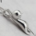 thumbnail image 2 of AYYUFE Women Silver Plated Jumping Cat Pendant Necklace, 2 of 5