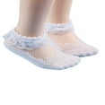 thumbnail image 1 of Baby Girls Lace Princess Socks Cotton Breathable Mesh Ruffled Short Stockings Solid Color Frilly Ankle Cute Hose, 1 of 3
