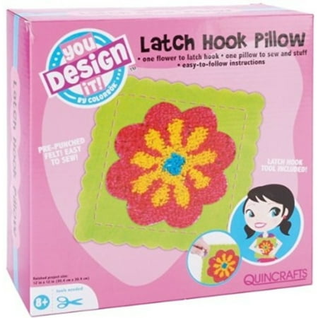 Colorbok Latch Hook Pillow Kit - Flower Design
